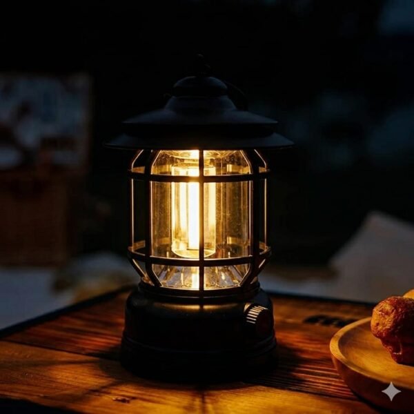 Vintage Rechargeable LED Lantern Red Color