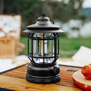 loantern Vintage Rechargeable LED Lantern Black Color