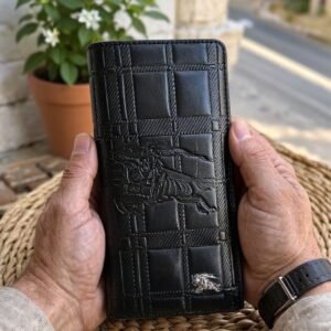 1 Black Color Long Leather Wallet
