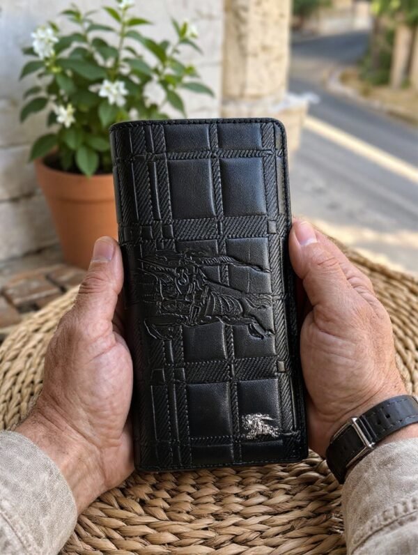1 Black Color Long Leather Wallet