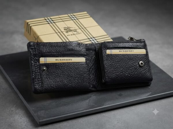 Black Color Short Leather Wallet