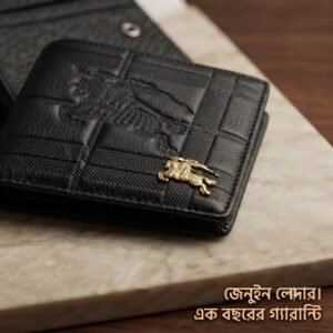 b Black Color Short Leather Wallet