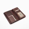 c4 Chocolate Color Long Leather Wallet