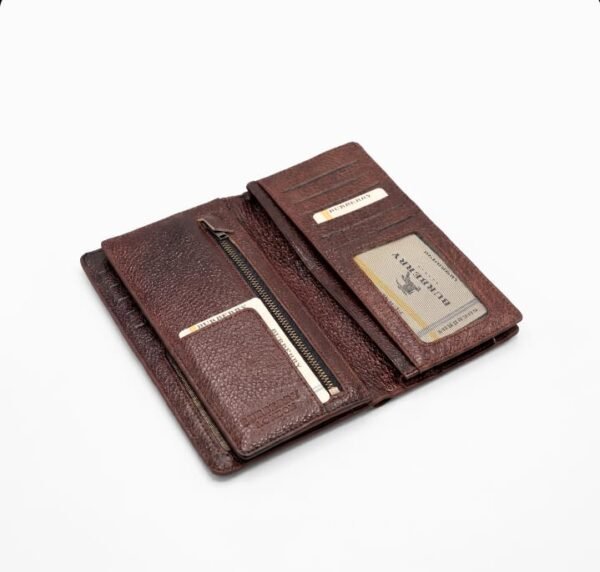 c4 Chocolate Color Long Leather Wallet
